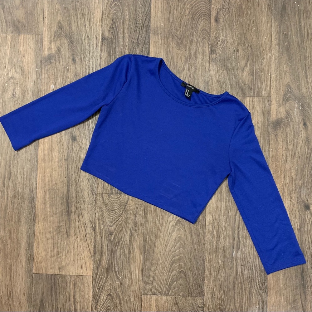 Blue Crop Top